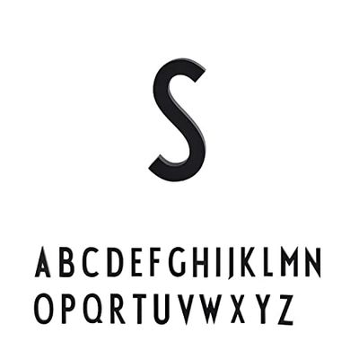 Design Letters Lettres de maison flottantes (A-Z) | Numéros de maison en aluminium | Numéros de porte modernes | Signes de maison conçus au Danemark | Alphabet pour rue, maison, adresse, porte d'entrée, appartement