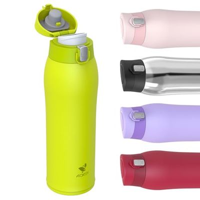 AORIN Borraccia Termica, Borraccia in Acciaio Inox 18/8, 350ml/500ml/750ml Borraccia Bambini, Bottiglia Termica Senza BPA e Perdite, Thermos per Sport, Outdoor, Biciclette e Pendolarismo