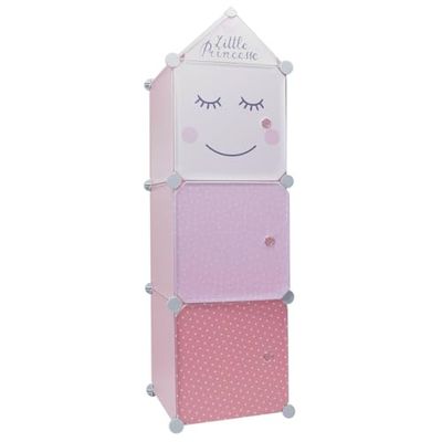 HOME DECO KIDS - Rg9220 - Rangement Armoire Modulable 3 Cubes Fille Enfant Deco Chambre Mobilier Decoration Meuble