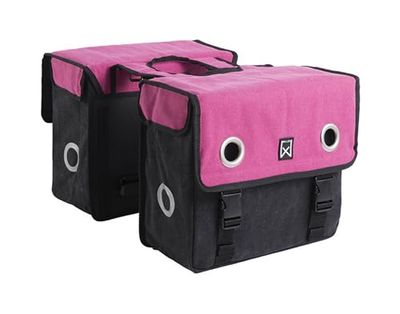 Willex Canvas Tas Roze/Zwart
