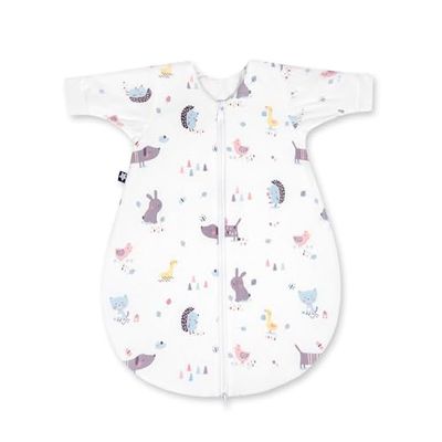 Julius Zöllner Babywinterslaapzak van jerseykatoen, maat 74, Oeko-Tex standaard 100, Crazy Animals