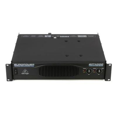 Behringer EUROPOWER EP4000 Amplificador de potencia estéreo profesional de 4000 vatios con tecnología ATR (respuesta transitoria acelerada)