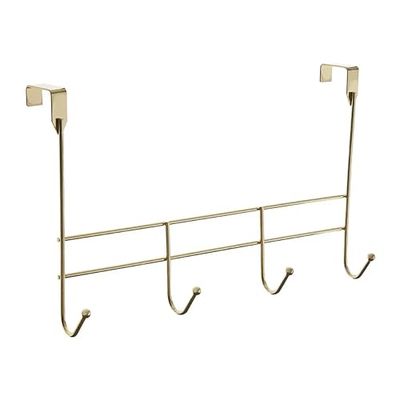 Premier Housewares Cabide para porta (4), dourado, 10 x 40 x 25 cm