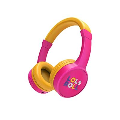 Energy Sistem LOL&Roll Pop Kids Bluetooth Headphones (Auriculares Inalambricos Infantiles Music Share, Bluetooth 5.1, 85 dB Volume Limit, Mic) - Rosa