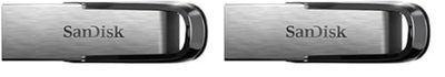 SanDisk Ultra Flair 64 GB USB 3.0 Flash Drive, Upto 150MB/s read - Black (Pack of 2)