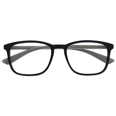 OPULIZE Max Reading Glasses - Classic Large Rectangular Frame - Matt Black with Grey Arms - Men's Women's Unisex - Spring Hinges - R78-1 - +2.00