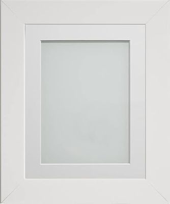 Frame Company Watson White Picture Photo Frame fitted with Perspex, 10x8 inch with Off-White Mount for image size 8x6 inch