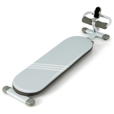 COSTWAY Sit Up Bank, inklapbaar, schuine bank, in hoogte verstelbaar, met 3 voudig verstelbare hoeken, halterbank met telefoonhouder voor thuis, 150 kg belastbaar, voor jongeren van 14-18 jaar, blauw
