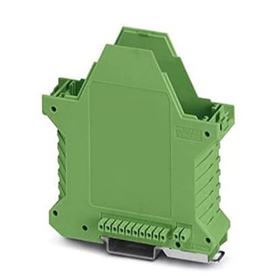 PHOENIX CONTACT ME 22,5 UTG/FE BUS/10+2 GN draagrailbehuizing, onderste behuizing met metalen voetsluiting, groen, 22,6 mm breedte, 99 mm hoogte, 107,3 mm diepte, 50 stuks