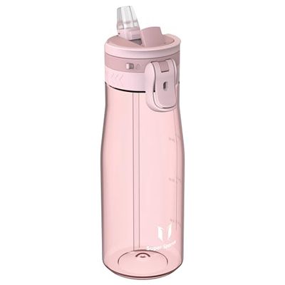 Sparrow Botella Agua 1L - Sin BPA - TouchFlow Tritan Botella con Pajita, para Deportiva, Gimnasio, Ciclismo