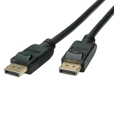 ROLINE Displayportkabel v1.3 | Video och ljudöverföring DP till DP | hankontakt | Svart 1 m