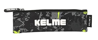 Safta KELME Jungle - Estuche Escolar, Estuche Infantil, Estuche Niño, Ideal para Niños de 5 a 14 Años, Cómodo y Versátil, Calidad y Resistencia, 20x60 cm, Color Negro, lima y gris