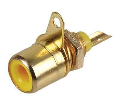 Pro Signal PS11535 Gold Plated RCA Phono Sockets, Yellow, Pack of 10
