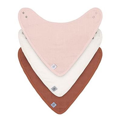 LÄSSIG Bandana Baby Muslin Terry Bandana, uniseks, różowy, jeden rozmiar