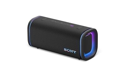 Sony ULT FIELD 5 - Potente speaker portatile Bluetooth, batteria da 25 ore, 2 modalità ULT POWER SOUND, IP67, impermeabile, antipolvere, 360 luci, tracolla staccabile, compatto - Nero