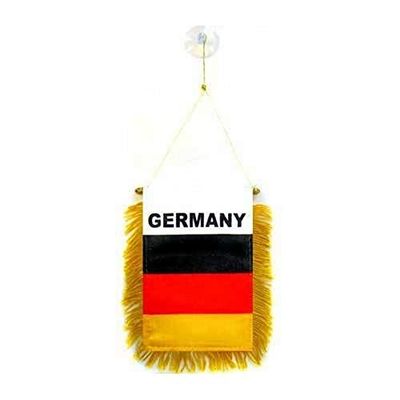 AZ FLAG BANDERIN de Alemania 15x10cm con Ventosa - BANDERINA Alemana 10 x 15 cm para Coche