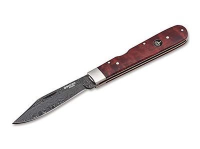 Böker Manufaktur Solingen Damast jaarmes 2020, uniseks, voor volwassenen, rood, 20 cm