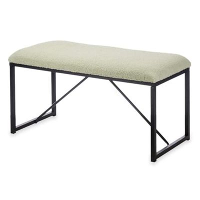 Gift Decor Banco Verde Metal Tela 81 x 42 x 38 cm