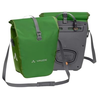 VAUDE Aqua Back Conjunto de 2 sacos para bicicleta adaptáveis ao carregamento e impermeáveis, verde (verde), tamanho único