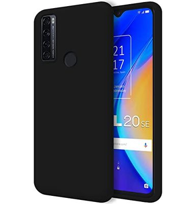 Tumundosmartphone Custodia in silicone liquido ultra morbido per TCL 20 SE colore nero