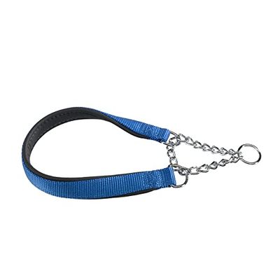 Ferplast Collar Perro Daytona, Collar Perros Pequeño, Collar de Nylon 45 cm, Acolchado, Collares Antitirones para Perros Collar de Entrenamiento. Azul