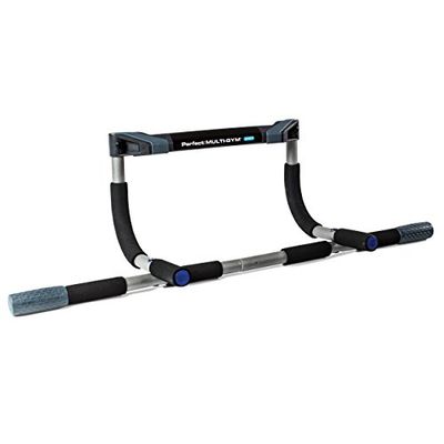 Perfect Fitness Multi-Gym Deuropening Pull Up Bar en Draagbaar Gym Systeem, Sport, zwart, grijs, zilver