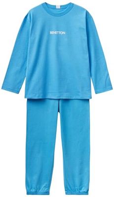 United Colors of Benetton Unisex-pyjamas för barn och tonåringar, Azzurro 16f, 3XL