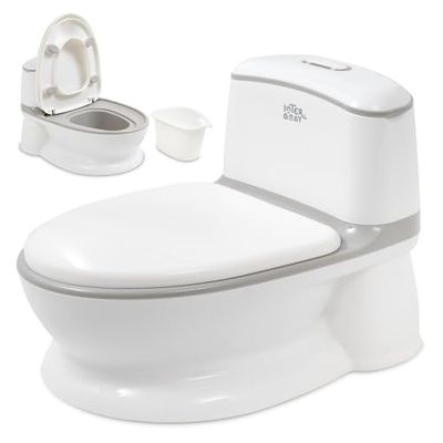 Interbaby Potje, draagbaar, met lichtketting en geluid, 18 maanden - 2 jaar, comfortabel, veilig, grappig, papierrolhouder, antislip onderkant