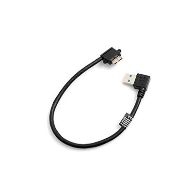 System-S Micro USB 3.0 a USB 3.0 cavo dati cavo corto ad angolare ad angolo retto 90 gradi 26 cm