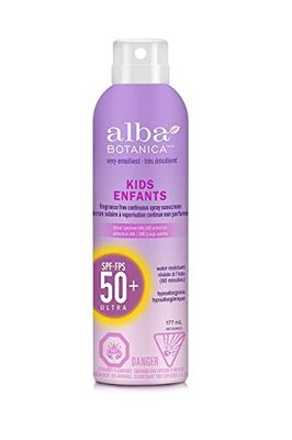 Alba Botanica Alba Botanic Kids Fragrance Free Continuous Spray Sunscreen Spf 50, 177 Milliliters