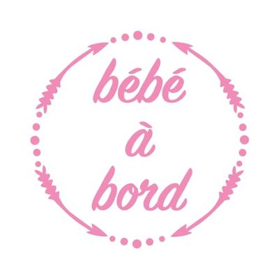Ambiance - Adhesivo decorativo para coche de bebé a bordo rosa, 15 x 15 cm
