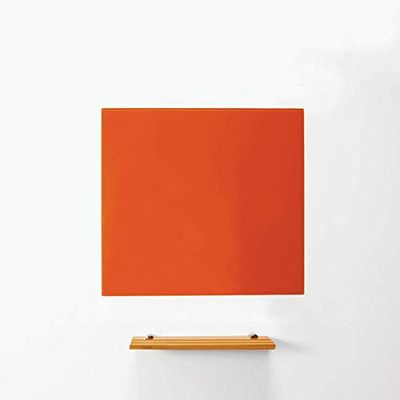 Magniplan Magnetic Glass Wipe Board Per Ufficio, Sala Riunioni, Aula, Home Office, Sala Giochi E Camera Da Letto - 450Mm x 450Mm - Arancione