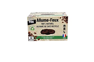 K-OFEU - Accendisigari naturali e vegetali, per camini, stufe e barbecue, 40 accensioni