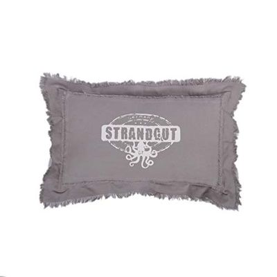 Strandgut07 - Cojín con cremallera, 50 x 30 cm, gris