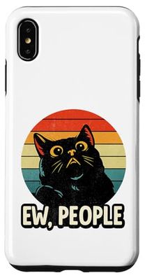 Gatto nero Divertente Gatto Nero Ew Persone Divertente Gatti Meowy Divertente Custodia per iPhone XS Max