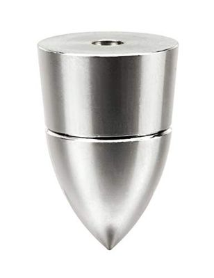 Dynavox Assorbitore sub-watt, set da 4 pezzi, disaccoppiatore regolabile in altezza per altoparlanti e scatole o dispositivi HiFi, montaggio a vite, cromato