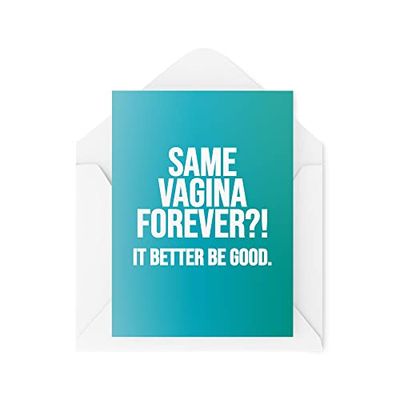 Funny Engagement Cards | Wedding Planning Cards | Same Vag Forever | Getting Married Card | Proposal Friend Joke Banter Fun | CBH263