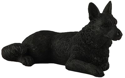 JFSM INC. Holiday Stocking Stuffer - 4" Mini Black German Shepherd Figurine - Black German Shepherd