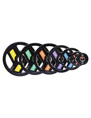 Softee Olympische halterschijf, voor volwassenen, uniseks, zwart, 5 kg