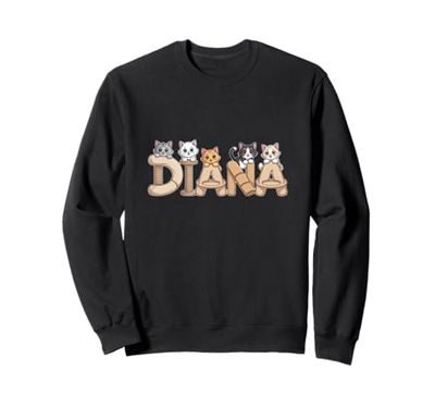Diana Cat Trees - Personalized Cute Name Word Art Sweatshirt