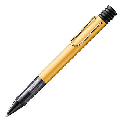 LAMY AL-star długopis 299 – aluminiowy długopis w kolorze złotym/czarnym z ergonomicznym korpusem i przezroczystą sekcją– z wkładem o dużej pojemności – linia pisania M