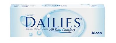 Dailies All Day Comfort Lentes de contacto de reemplazo diario, Pack de 30 , R 8.6 mm, D 13.8 mm, +2 Diopt