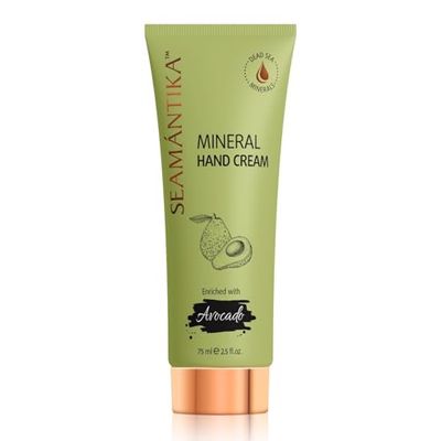 SEAMANTIKA - Mineral Hand Cream with Avocado Oil - Intense Hydration & Protective Care - Suitable for All Skin Types - Free from Parabens, Sulfates, Silicones, Mineral Oils - 75 ml