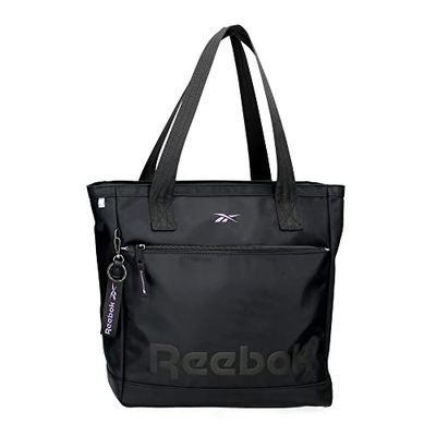 Reebok Linden koerierstas voor dames, Zwart, Bandolera Dos Compartimentos, Schoudertas met twee vakken