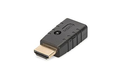 DIGITUS 4K HDMI EDID Emulador - UltraHD 4k/60Hz - para HDMI Extender, comutadores, divisores, interruptores de matriz, função de clonagem - HDCP 2.2, HDR - preto