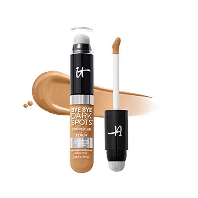 IT Cosmetics, Sérum Correcteur Bye Bye Dark Spots, Couvrance Moyenne Modulable, Enrichi en Niacinamide, Acide Hyaluronique & Caféine, 6,7 ml, Teinte : Medium Warm 32