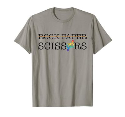Rock Paper Scissors shirt Lesbian Queer Rainbow Pride Month T-Shirt