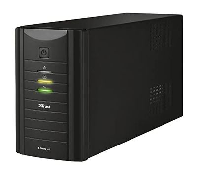 Trust Oxxtron Sistema de alimentação ininterrupta, 1000 VA com 2 tomadas de parede, preto