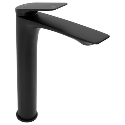 Rea Rubinetto Bagno Lavabo AVALON Black High Miscelatore da bagno in ottone monocomando caldo e freddo regolabile (Oro)