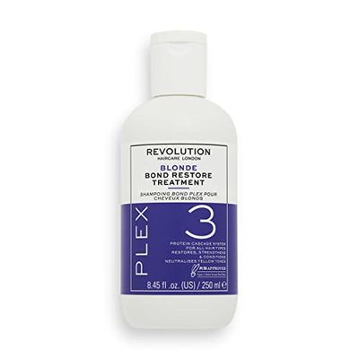 Revolution Haircare London Plex 3, Bond Restore Treatment, Hair Treatment for Blondes, 250 ml